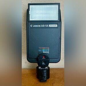 Canon AB-56 Automatic Speedlite Camera Shoe Mount Flash Unit w/Vivitar SL-2
